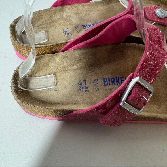 Birkenstock Pink Glitter Gizeh Sandals Women’s Comfort Summer Shoes Size 41 - Picture 7 of 16